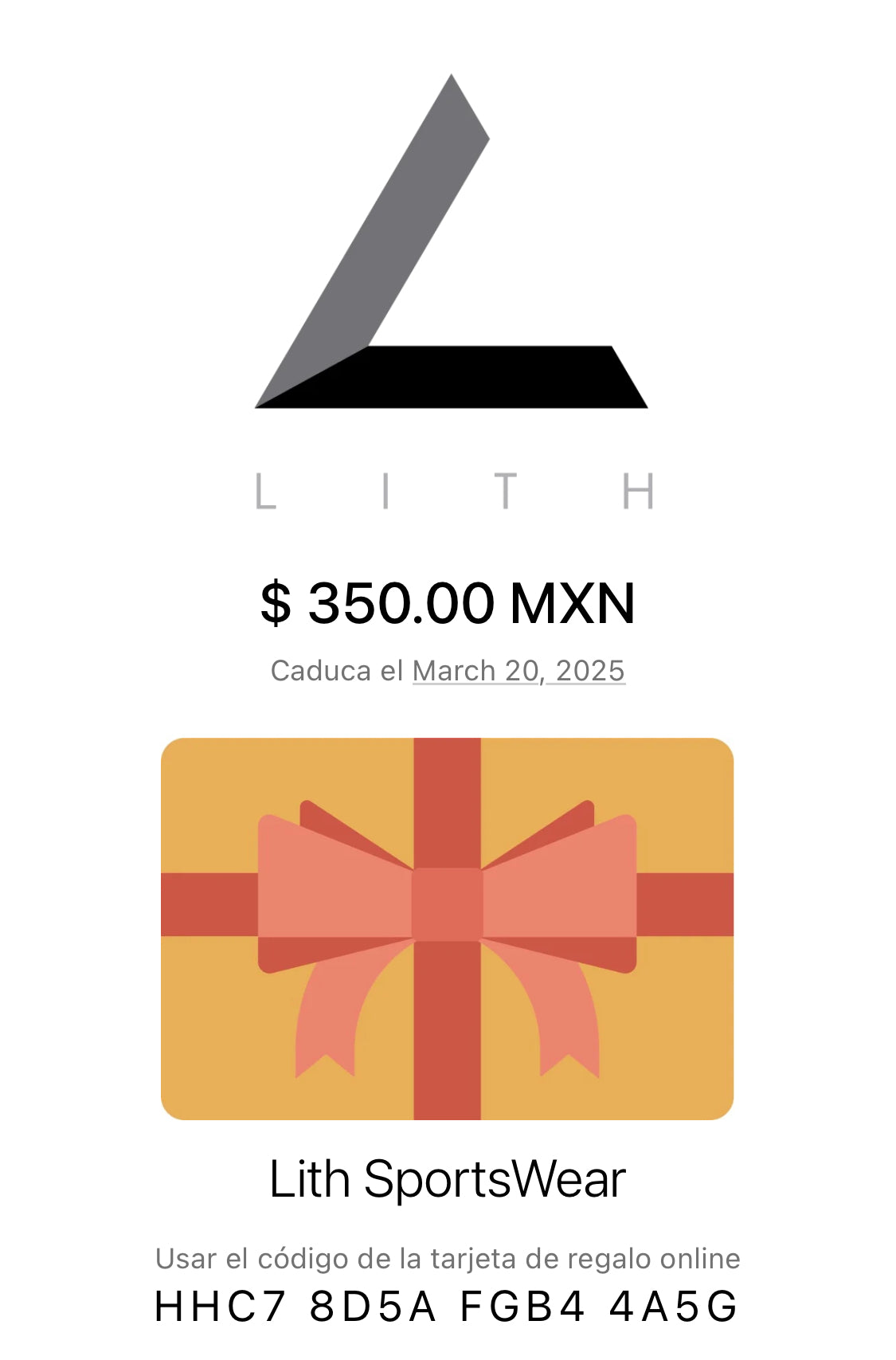 Tarjeta de regalo 🎁