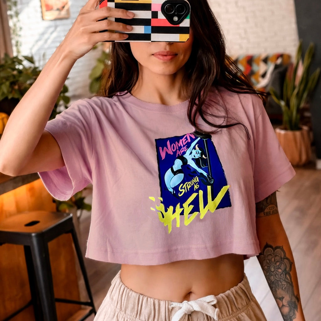 CROP TOP "DANCE IN THE HELL" PALO DE ROSA