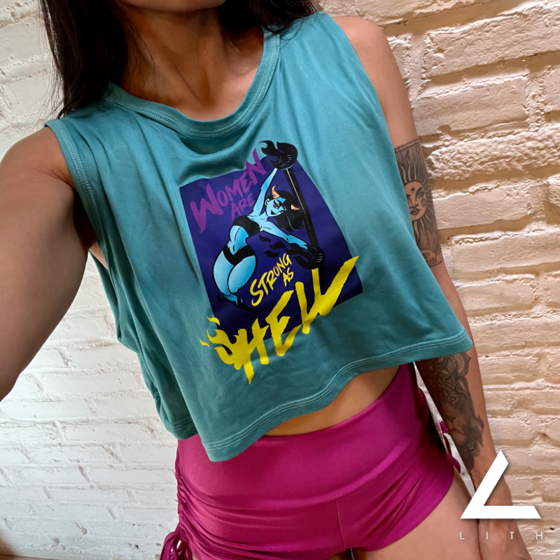 CROP-TOP "LILITH AQUA"