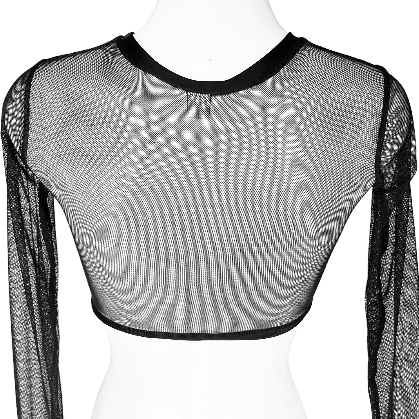 CROP BLACK MESH