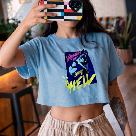 CROP TOP "DANCE IN THE HELL" CIELO