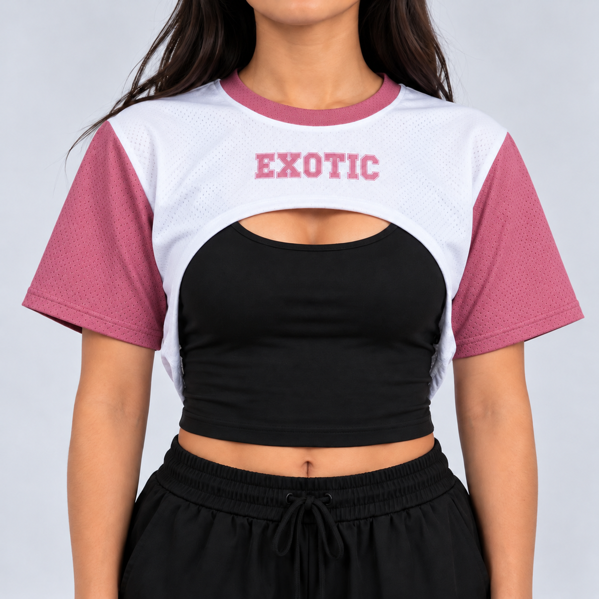 JERSEY CORTA "BLANCO CON ROSA"