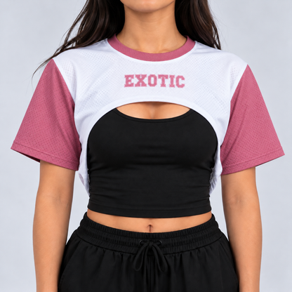 JERSEY CORTA "BLANCO CON ROSA"