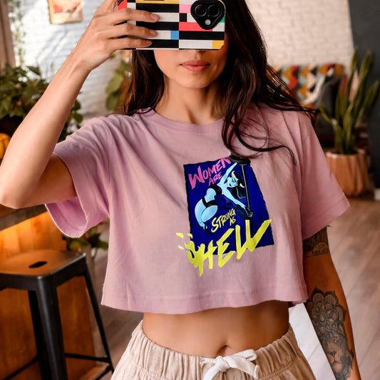 CROP TOP "DANCE IN THE HELL" PALO DE ROSA