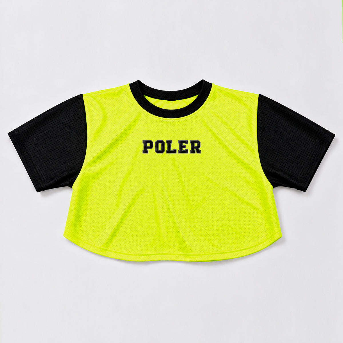 JERSEY CROP "AMARILLO NEÓN CON NEGRO"