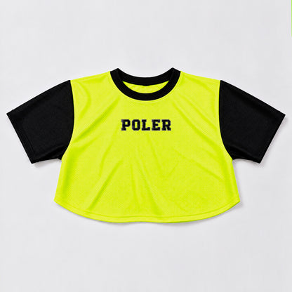JERSEY CROP "AMARILLO NEÓN CON NEGRO"