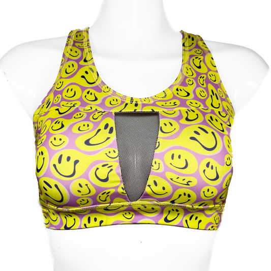 TOP T. MESH "SMILEY FACE"