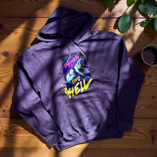 SUDADERA BOLSA Y GORRO MORADO  “DANCE IN THE HELL”