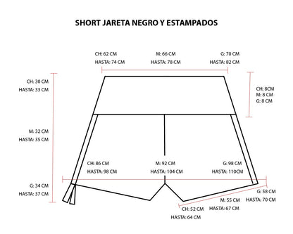 SHORT JARETA "BLACK SHINY" TIPO VINIL